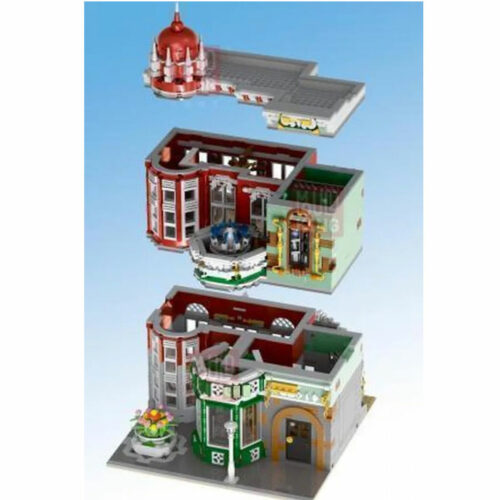 MOULD KING 16005 - ANTIQUITÄTENLADEN, MODULAR BUILDING MIT BELEUCHTUNG - 3050 KLEMMBAUSTEINE